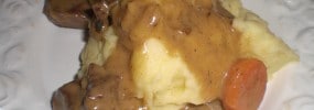 Hjertesauce med kartoffelmos